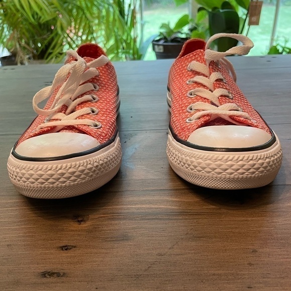 𝅺CONVERSE Chuck Taylor All Star Low Red/Coral white - Picture 6 of 10